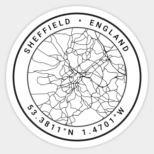 Sheffield Map Sticker